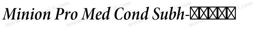 Minion Pro Med Cond Subh字体转换